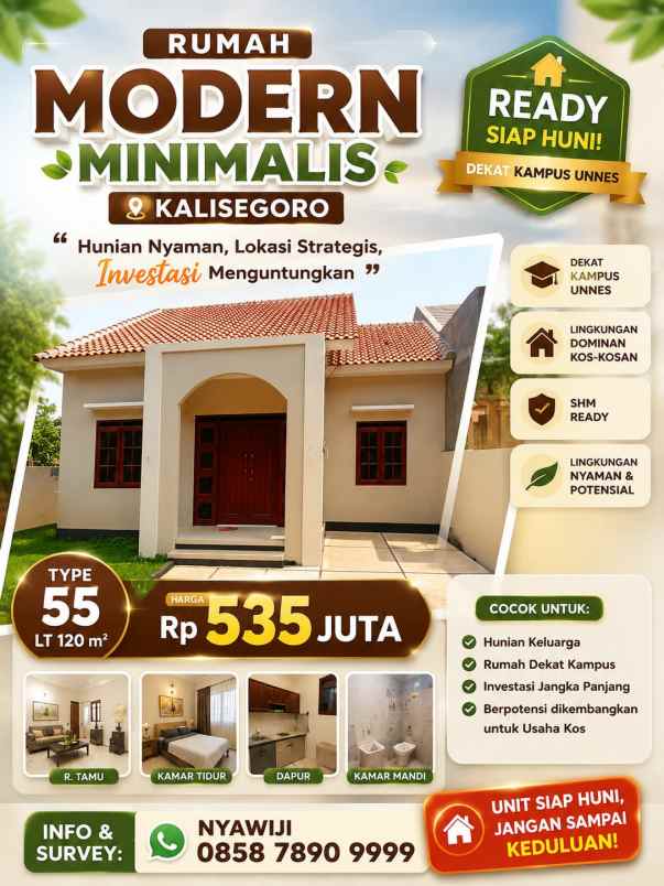 rumah mewah siap huni shm ready dekat kampus unnes