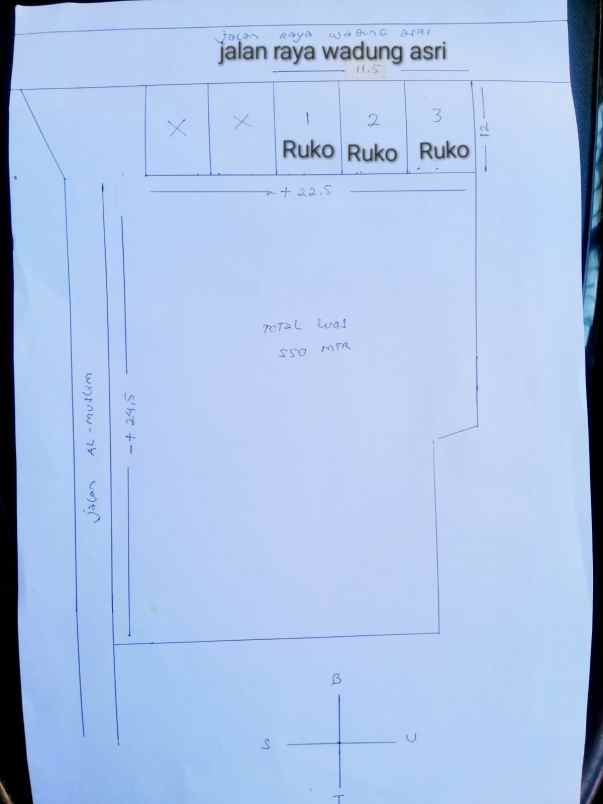 rumah ruko 3 jejer strategis
