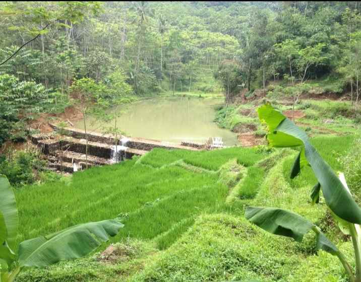 tanah dapat air terjun dan danau akses wisata subang