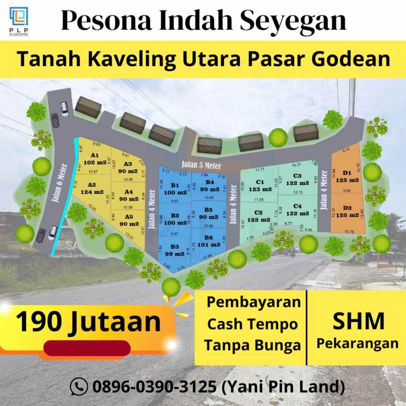 tanah kaveling murah di utara pasar godean sleman