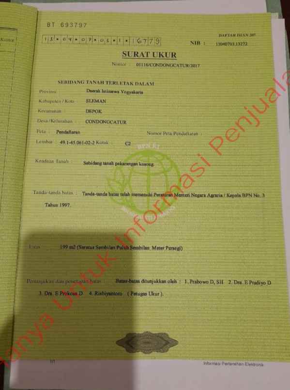 tanah pekarangan di sawit sari condong catur