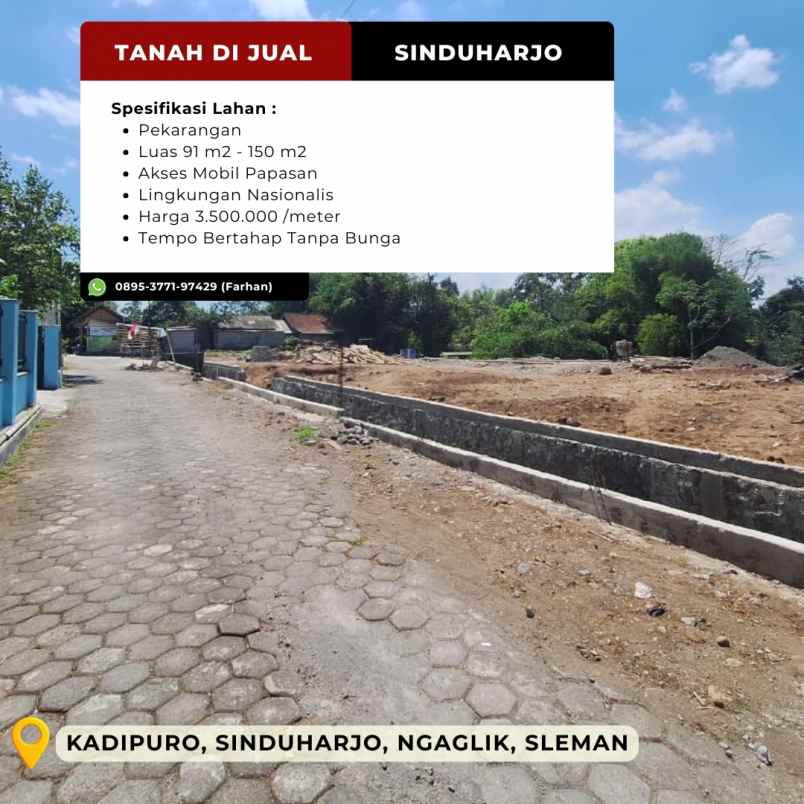 tanah pekarangan dijual utara hotel hyatt regency