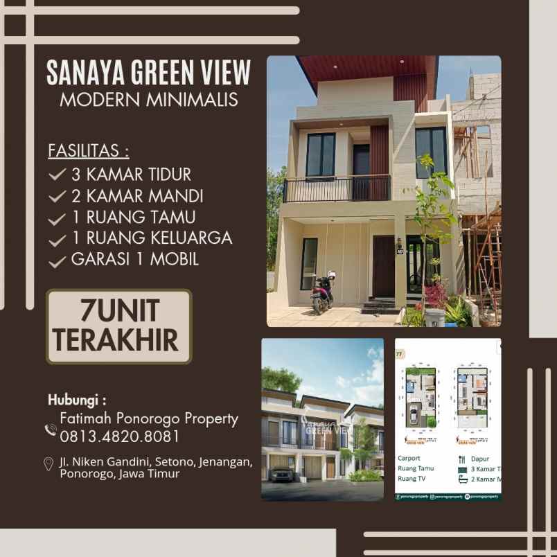 terlaris di kelasnya rumah syariah 2 lantai ponorogo