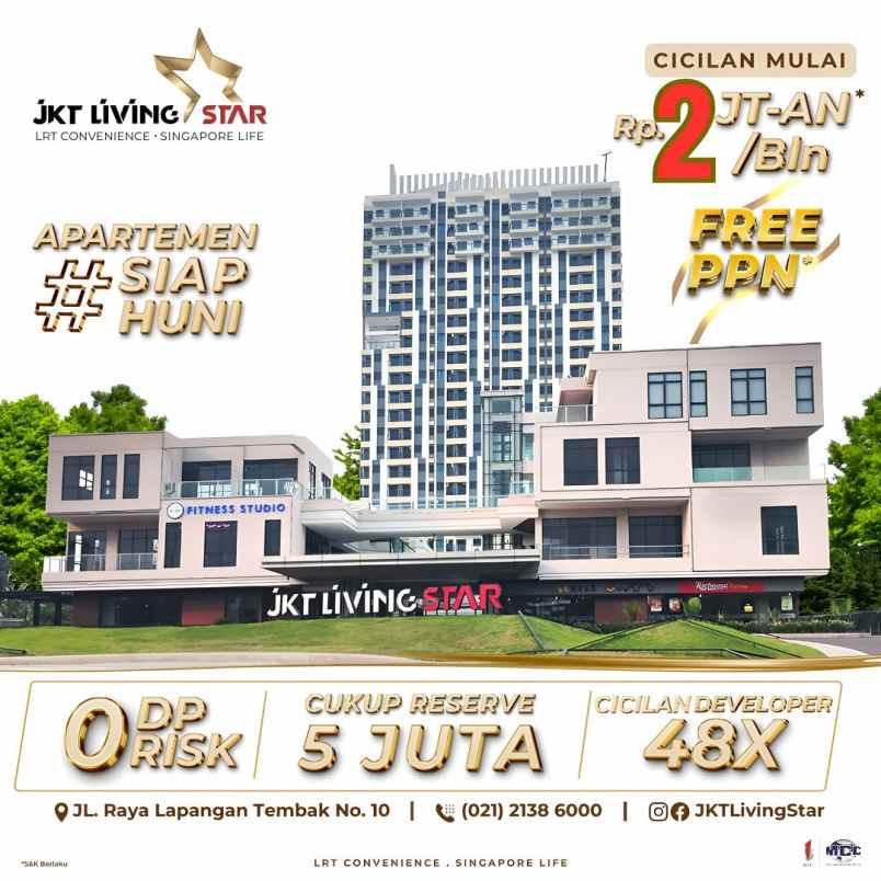 apartemen siap huni 300jt an pasar rebo jaktim