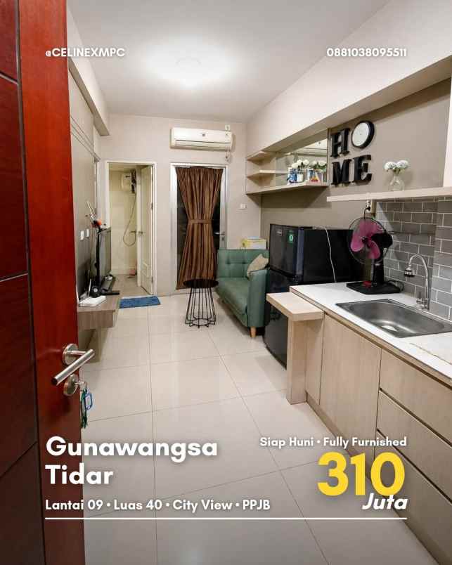 apartment gunawangsa tidar siap huni fully furnished
