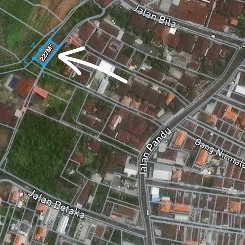dijual 2 77 are jl pandu padonan dalung kuta utara