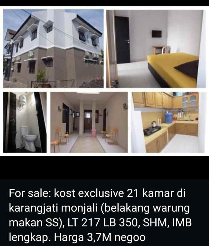 dijual kos exclusive dikarangjati monjali yogyakarta