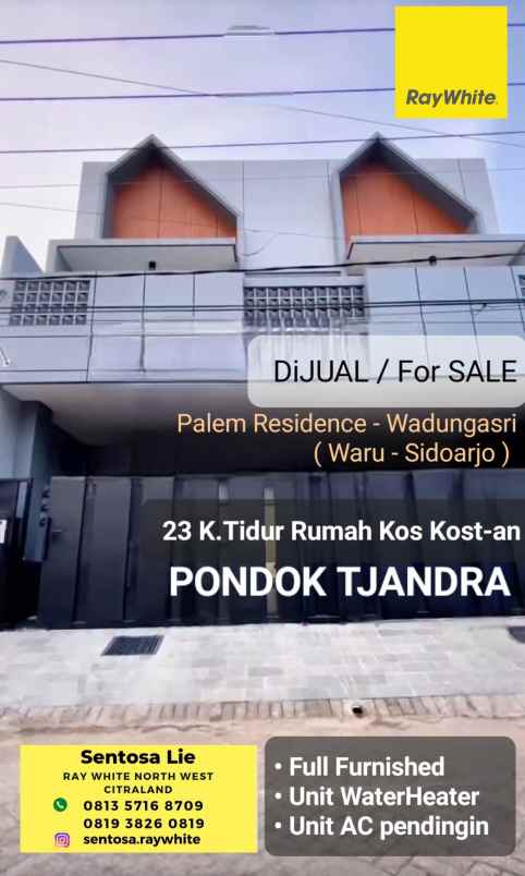 dijual kost jalan pondok tjandra indah