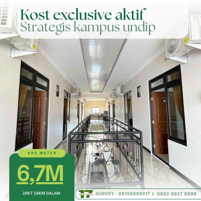 dijual kost undip kota semarang shm aktif full isi