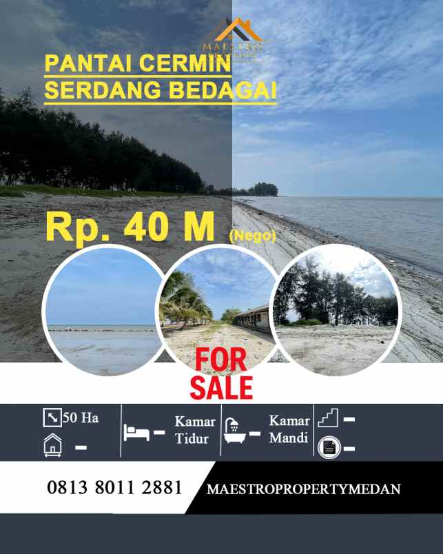 dijual lahan di pantai cermin serdang bedagai