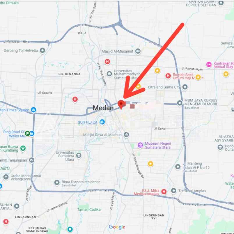 dijual ruko beliting medan timur