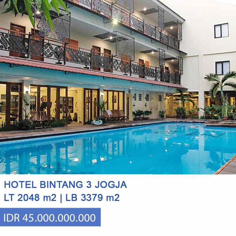 Dijual Hotel 50 Kamar Bintang 3 Di Jogjakarta Fasilitas Lengkap