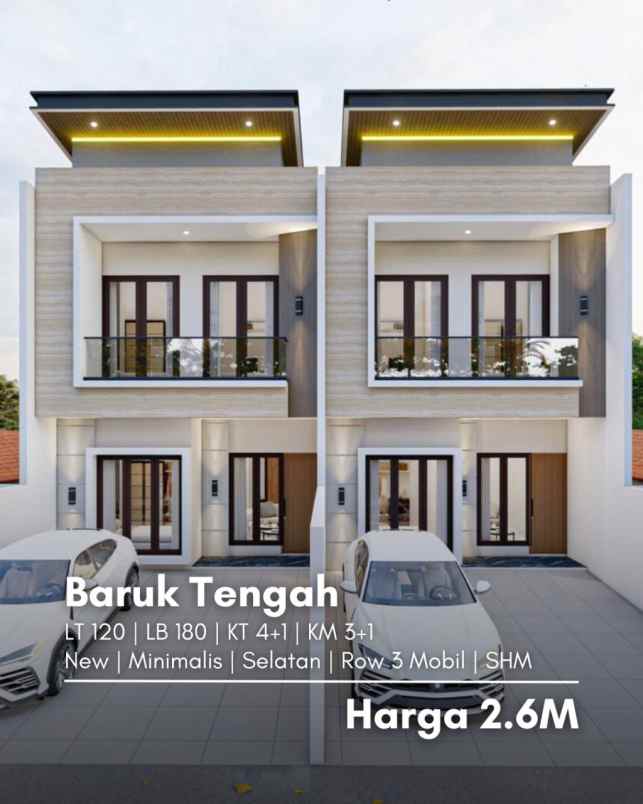 dijual rumah baruk tengah