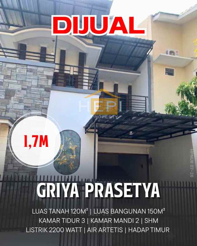 dijual rumah di griya prasetya banyumanik semarang
