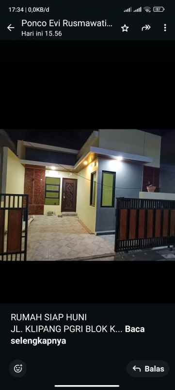 dijual rumah di klipang pgri semarang