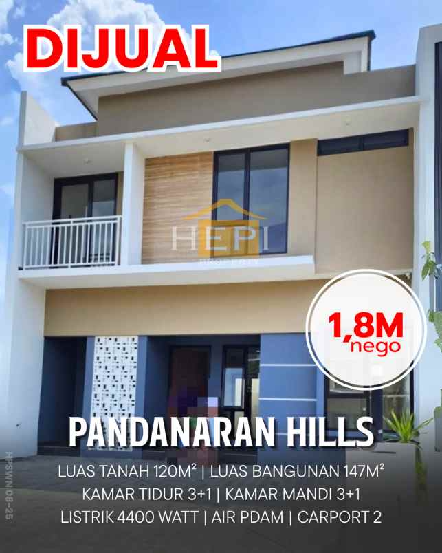 dijual rumah di pandanaran hills tembalang semarang
