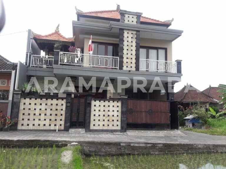 Jual Rumah Style Bali Modern Hadap Barat View Sawah 2 Lantai 3 Kamar