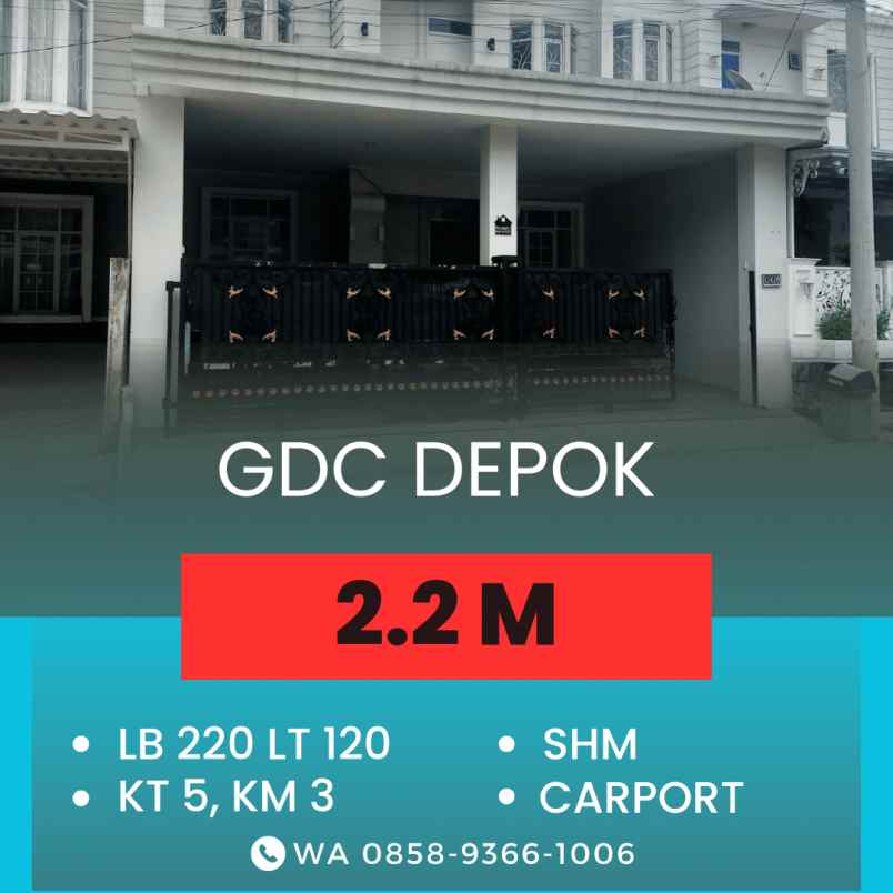 dijual rumah gdc