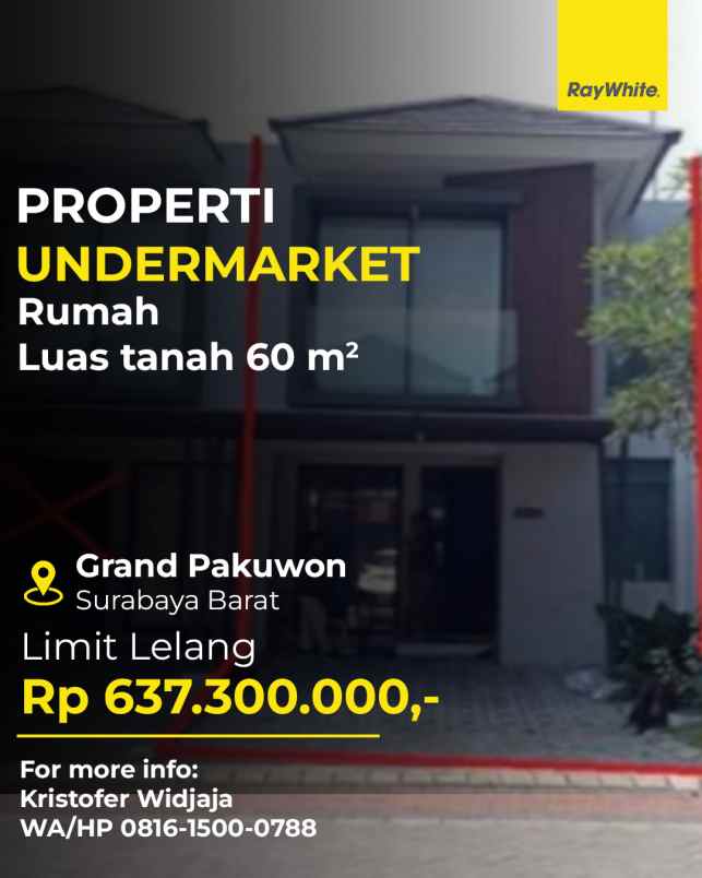 dijual rumah gladstone grand pakuwon