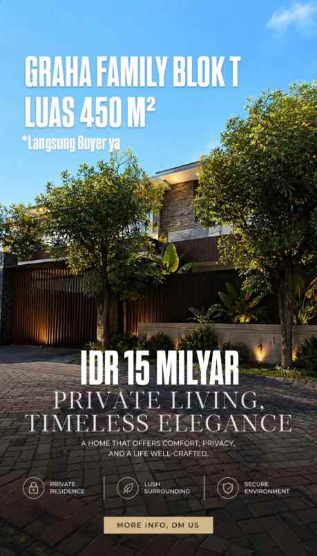 dijual rumah graha famili blok t
