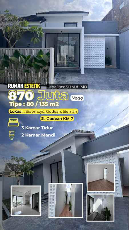 dijual rumah jl godean km 7