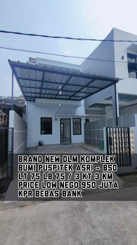 dijual rumah komplek bumi puspitek asri