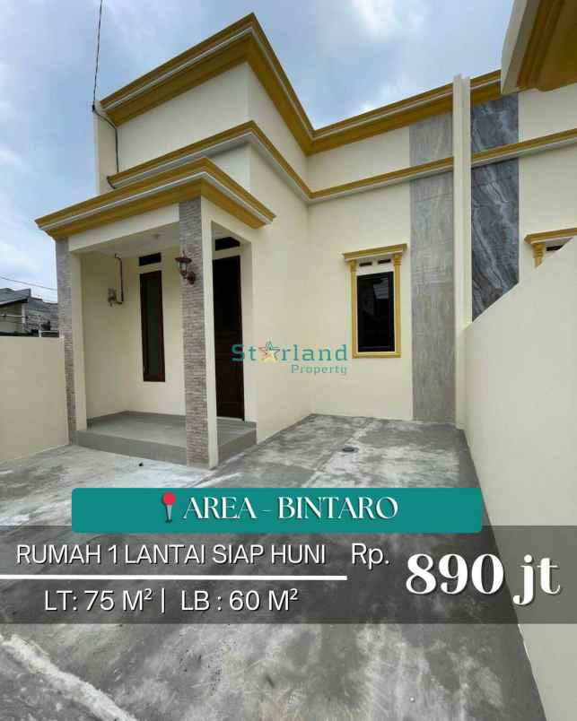 Rumah 1 Lantai Modern Minimalis Siap Huni Dikawasan Bintaro Tangerang