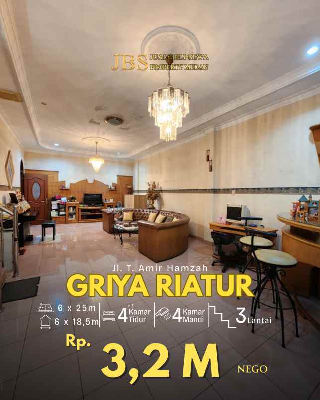 dijual rumah komplek griya riatur jalan