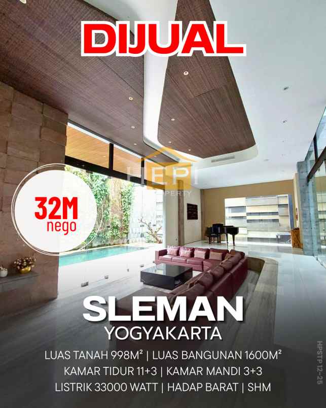 dijual rumah mewah siap huni di sleman yogyakarta