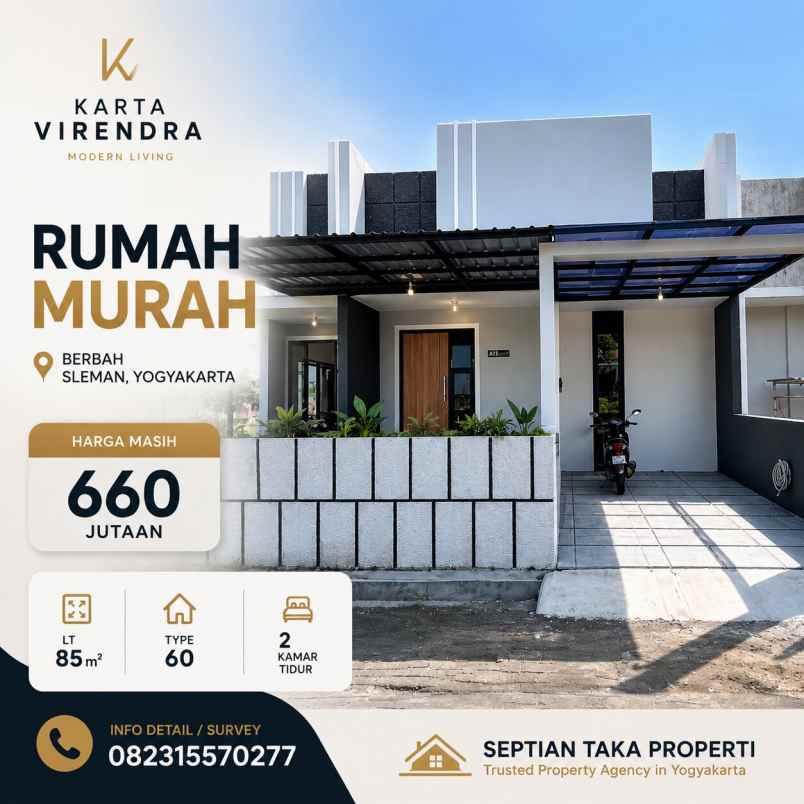 dijual rumah perumahan virendra berbah