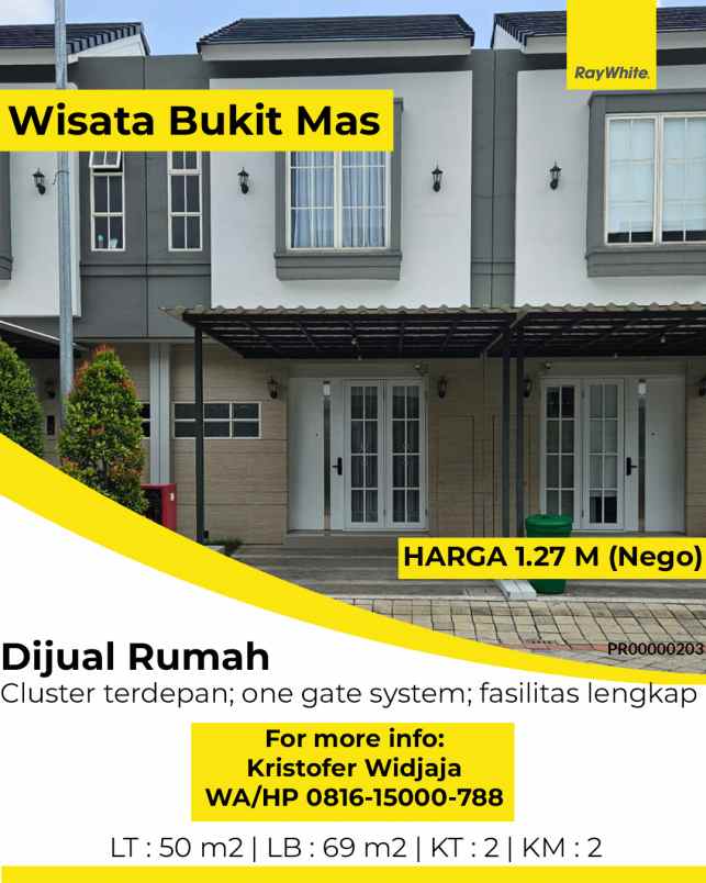 dijual rumah wisata bukit mas