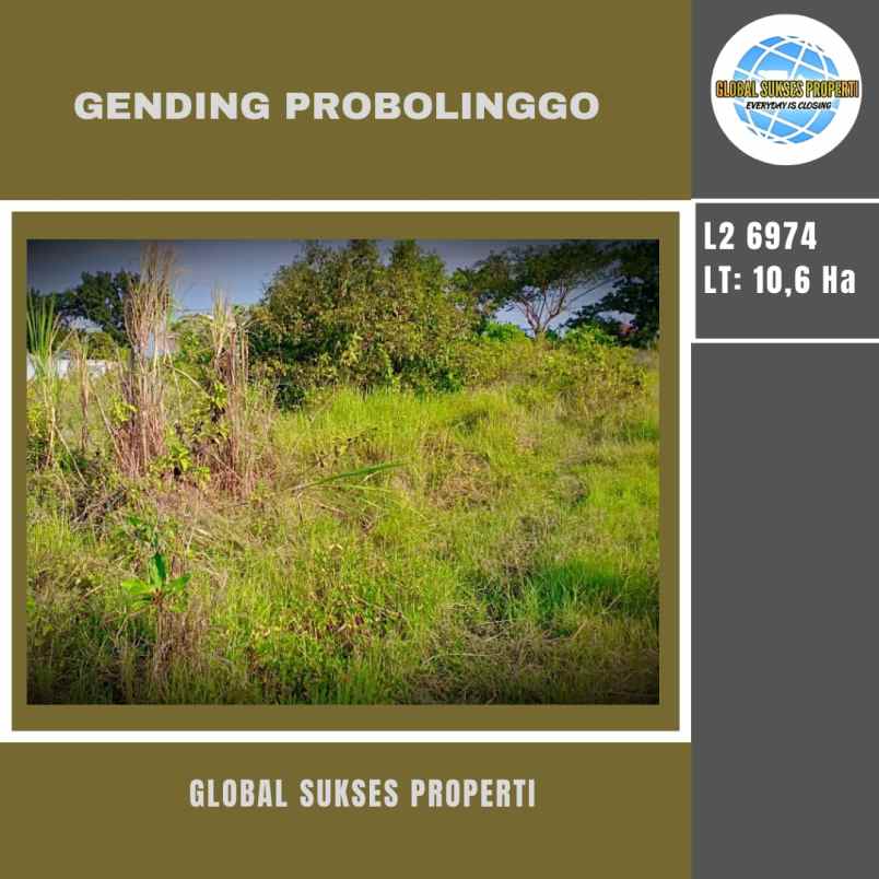 Tanah Luas Dan Murah Untuk Kavling Lokasi Strategis Di Probolinggo