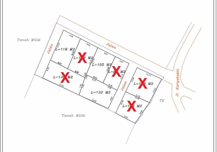 dijual tanah jalan karya bakti