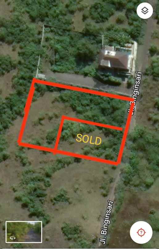 dijual tanah jl bingin sari ungasan kec