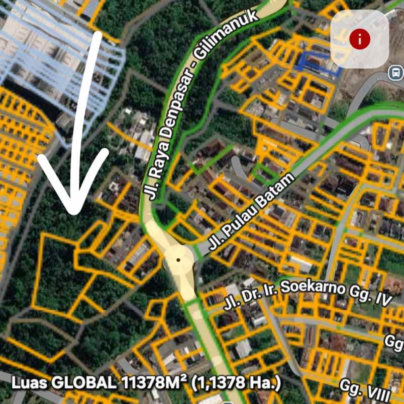 dijual tanah jl raya denpasar gilimanuk