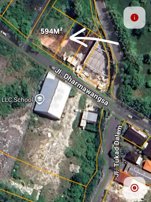 dijual tanah jln dharmawangsa nusa dua