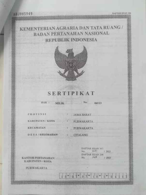 dijual tanah jln raya kolonel rahmat kp