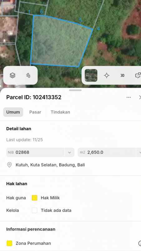dijual tanah mundeh