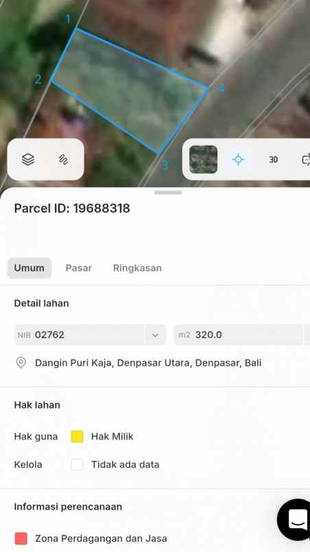 dijual tanah nangka selatan