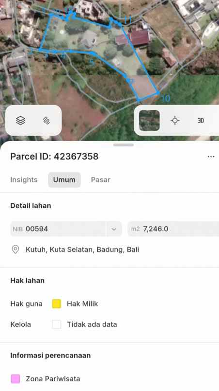 dijual tanah pantai pandawa