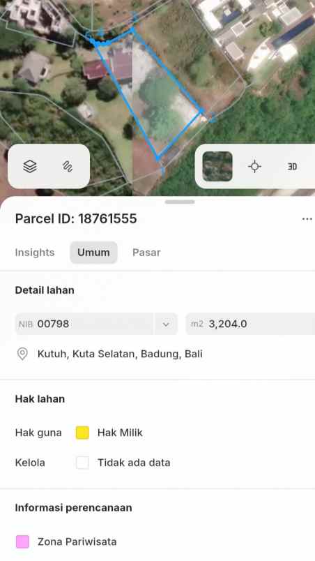 dijual tanah pantai pandawa