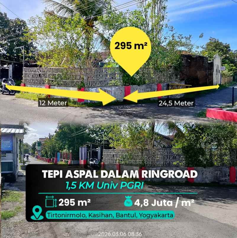 dijual tanah tirtonirmolo dalam ringroad