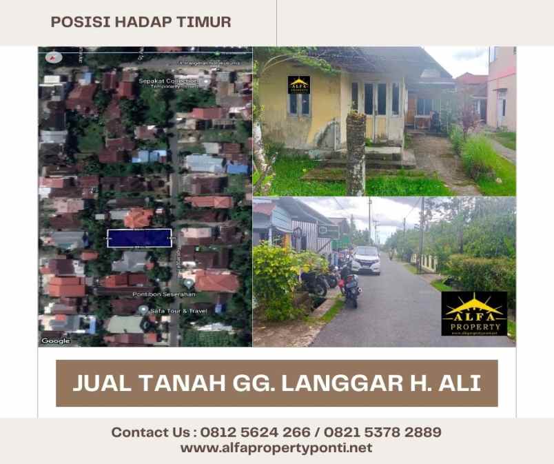 Dijual Tanah Jalan Natakusuma Langgar H Ali Kota Pontianak