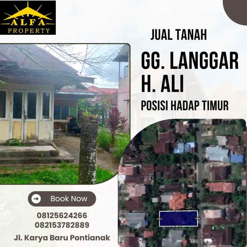 disewakan tanah jl natakusuma gg langgar h ali