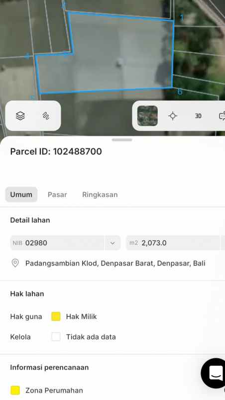 disewakan tanah padangsambian klod