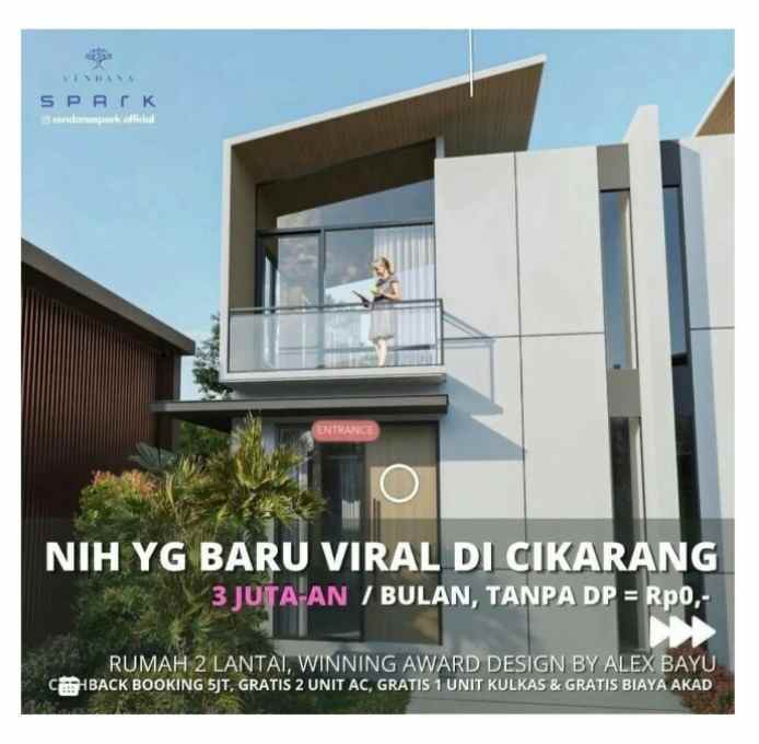 dp nol bisa punya rumah 2 lantai lippo cikarang bekasi