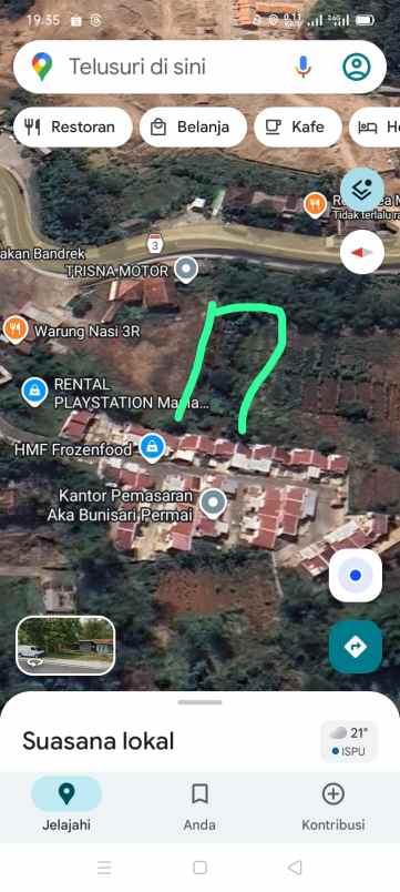 jual tanah pinggir jalan raya