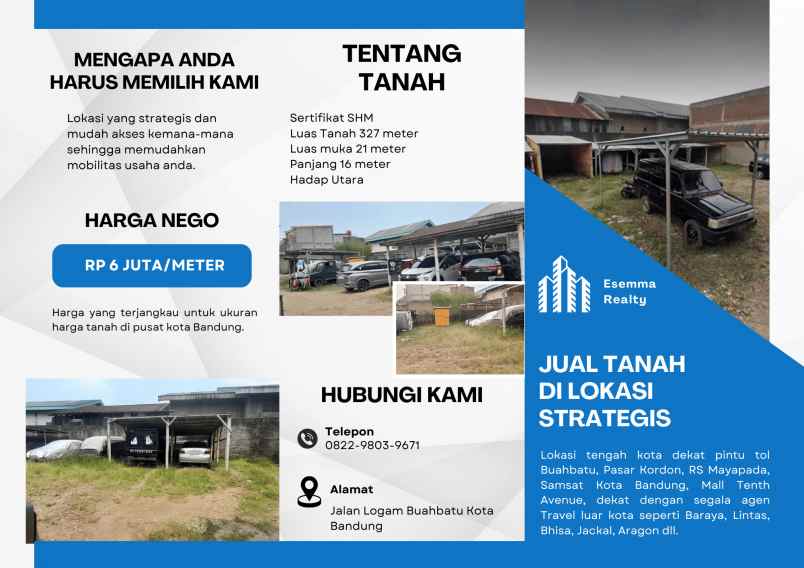 jual tanah strategis untuk hunian atau usaha