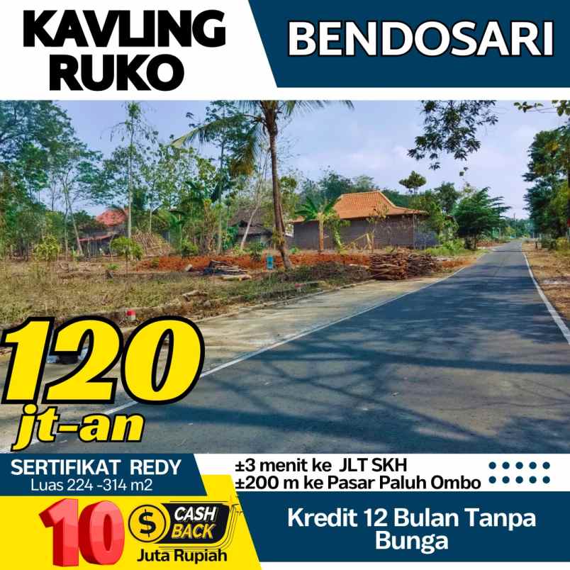 kavling ruko murah bendosari sukoharjo
