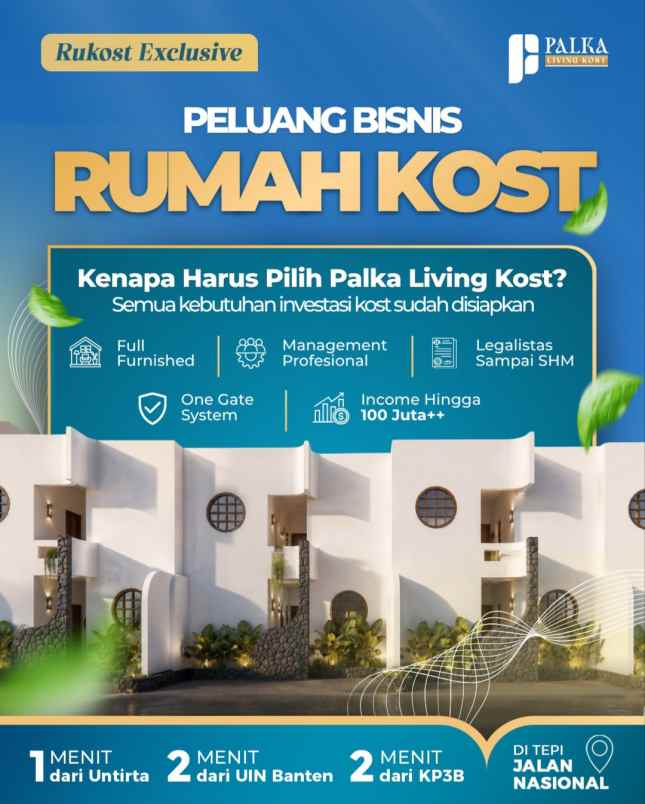 peluang bisnis rukost tepi jalan nasional di serang